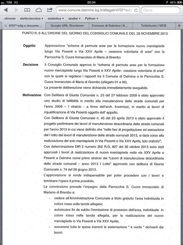 punto6: la parrocchia di brembo dà l'area del nuovo marciapiede al comune che paga i lavori #opendalmine http://t.co/zq7RFNvTvN